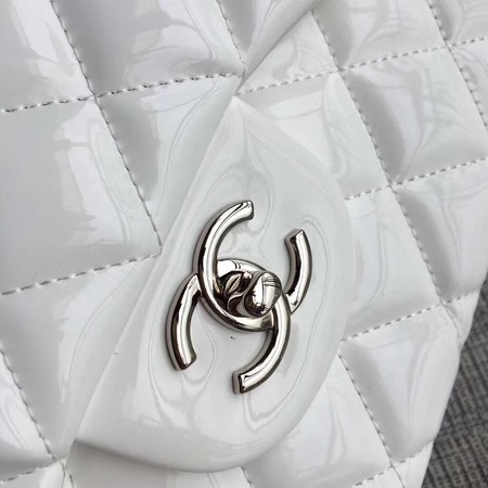 Chanel Classic Flap Bag Original Leather A1113 White Chanel Classic Flap Bag Original Leather A1113 White