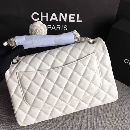 Chanel Classic Flap Bag Original Leather A1113 White Chanel Classic Flap Bag Original Leather A1113 White