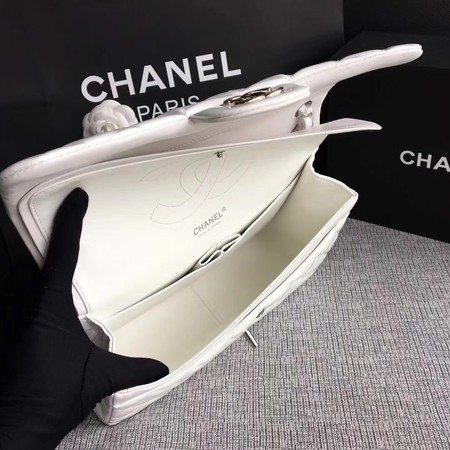 Chanel Classic Flap Bag Original Leather A1113 White Chanel Classic Flap Bag Original Leather A1113 White