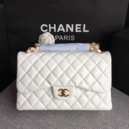 Chanel Classic Flap Bag Original Leather A1113 White Chanel Classic Flap Bag Original Leather A1113 White