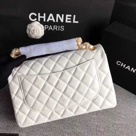 Chanel Classic Flap Bag Original Leather A1113 White Chanel Classic Flap Bag Original Leather A1113 White