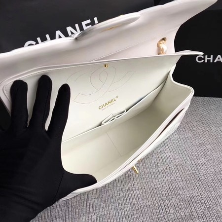 Chanel Classic Flap Bag Original Leather A1113 White Chanel Classic Flap Bag Original Leather A1113 White