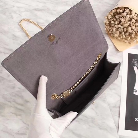 Yves Saint Laurent Leather Cross-body Shoulder Bag Y311227 Grey Yves Saint Laurent Leather Cross-body Shoulder Bag Y311227 Grey