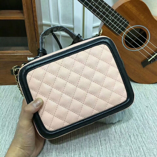 Chanel Calfskin Leather Mini Shoulder Bag 6070 Pink Chanel Calfskin Leather Mini Shoulder Bag 6070 Pink