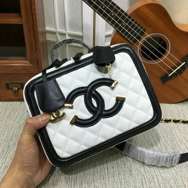 Chanel Calfskin Leather Mini Shoulder Bag 6070 White Chanel Calfskin Leather Mini Shoulder Bag 6070 White