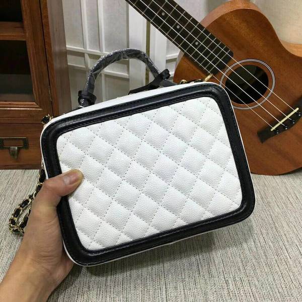 Chanel Calfskin Leather Mini Shoulder Bag 6070 White Chanel Calfskin Leather Mini Shoulder Bag 6070 White