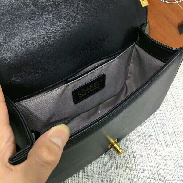 Boy Chanel Flap Shoulder Bag Sheepskin Leather 67086A Black Boy Chanel Flap Shoulder Bag Sheepskin Leather 67086A Black