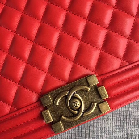 Boy Chanel Flap Bags Original Sheepskin Leather A67088 Red Boy Chanel Flap Bags Original Sheepskin Leather A67088 Red