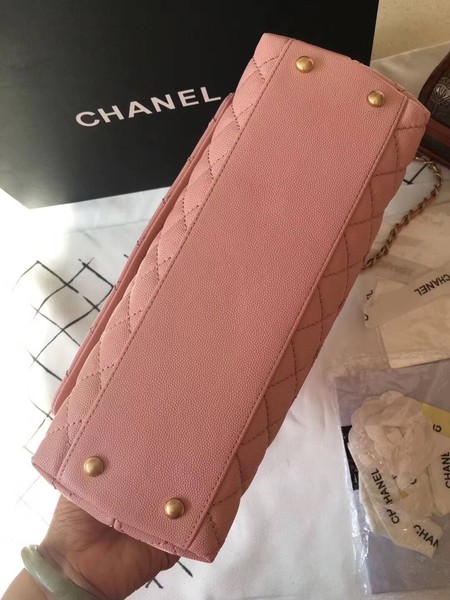 Chanel Classic Top Handle Bag Pink Original Leather A92292 Gold Chanel Classic Top Handle Bag Pink Original Leather A92292 Gold