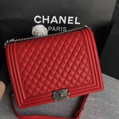 Boy Chanel Flap Shoulder Bag Red Original Cannage Pattern A67087 Silver Boy Chanel Flap Shoulder Bag Red Original Cannage Pattern A67087 Silver