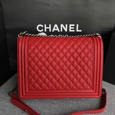 Boy Chanel Flap Shoulder Bag Red Original Cannage Pattern A67087 Silver Boy Chanel Flap Shoulder Bag Red Original Cannage Pattern A67087 Silver
