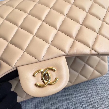 Chanel Maxi Quilted Classic Flap Bag Apricot Sheepskin Leather A58601 Gold Chanel Maxi Quilted Classic Flap Bag Apricot Sheepskin Leather A58601 Gold