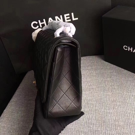 Chanel Maxi Quilted Classic Flap Bag Black Sheepskin Leather A58601 Gold Chanel Maxi Quilted Classic Flap Bag Black Sheepskin Leather A58601 Gold