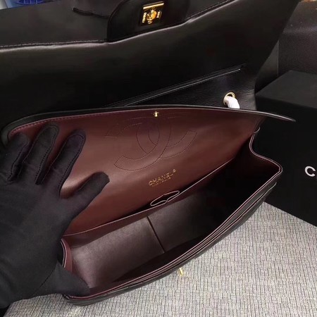 Chanel Maxi Quilted Classic Flap Bag Black Sheepskin Leather A58601 Gold Chanel Maxi Quilted Classic Flap Bag Black Sheepskin Leather A58601 Gold