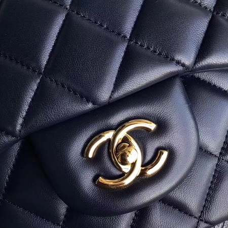 Chanel Maxi Quilted Classic Flap Bag Blue Sheepskin Leather A58601 Gold Chanel Maxi Quilted Classic Flap Bag Blue Sheepskin Leather A58601 Gold