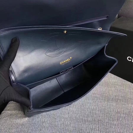 Chanel Maxi Quilted Classic Flap Bag Blue Sheepskin Leather A58601 Gold Chanel Maxi Quilted Classic Flap Bag Blue Sheepskin Leather A58601 Gold