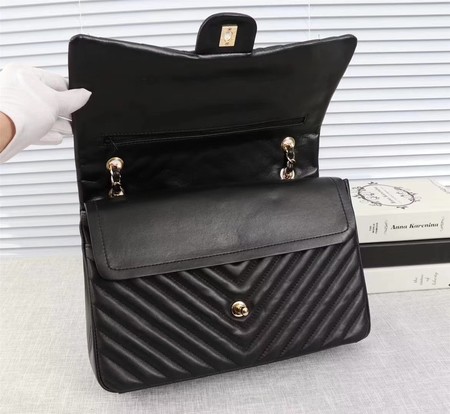 Chanel Maxi Classic Flap Bag Black Chevron Sheepskin Leather A58601 Gold Chanel Maxi Classic Flap Bag Black Chevron Sheepskin Leather A58601 Gold