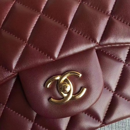 Chanel Maxi Quilted Classic Flap Bag Wine Sheepskin Leather A58601 Gold Chanel Maxi Quilted Classic Flap Bag Wine Sheepskin Leather A58601 Gold