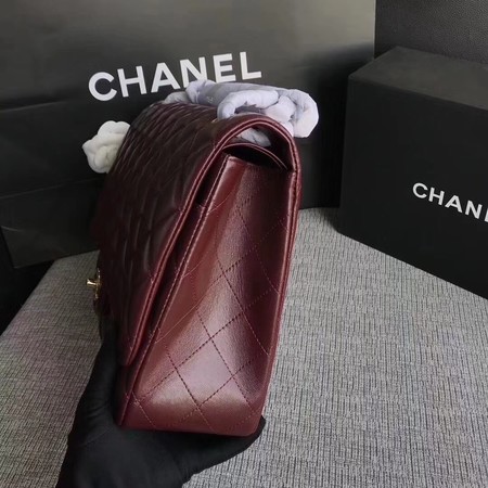 Chanel Maxi Quilted Classic Flap Bag Wine Sheepskin Leather A58601 Gold Chanel Maxi Quilted Classic Flap Bag Wine Sheepskin Leather A58601 Gold