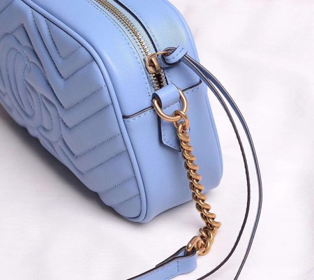 Gucci GG Marmont Small Shoulder Bag 447632 SkyBlue Gucci GG Marmont Small Shoulder Bag 447632 SkyBlue