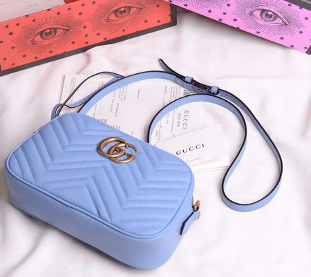 Gucci GG Marmont Small Shoulder Bag 447632 SkyBlue Gucci GG Marmont Small Shoulder Bag 447632 SkyBlue