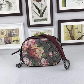 Gucci Blooms GG Supreme mini Chain Bag 409535 Red