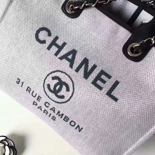 Chanel Medium Original Canvas Leather Tote Shopping Bag 66941J
