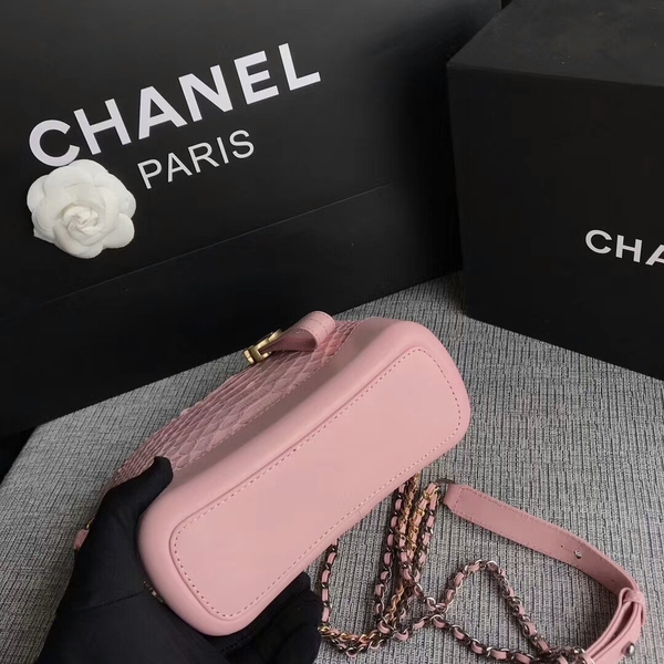 Chanel Gabrielle Mini Shoulder Bag Original Python Leather 8122A Pink Chanel Gabrielle Mini Shoulder Bag Original Python Leather 8122A Pink
