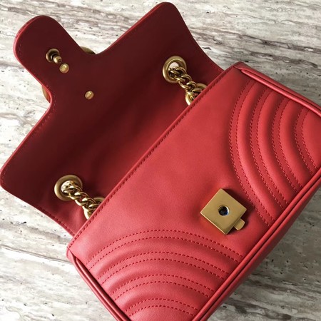 Gucci GG Marmont matelasse Mini Bag 446744 Red Gucci GG Marmont matelasse Mini Bag 446744 Red
