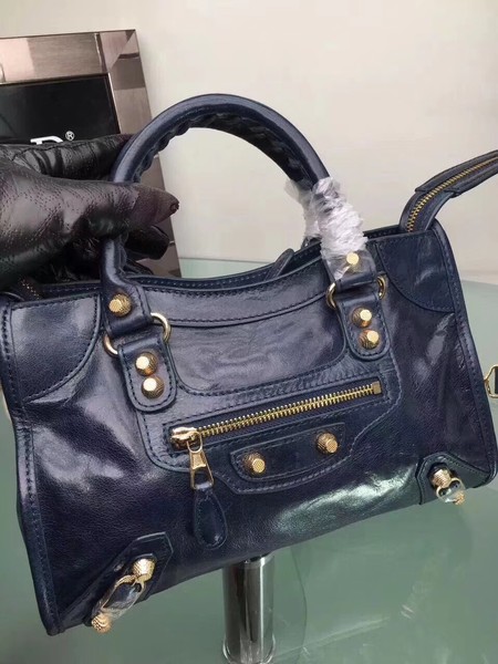 Balenciaga Giant City Gold Studs Handbag 084333 Blue Balenciaga Giant City Gold Studs Handbag 084333 Blue