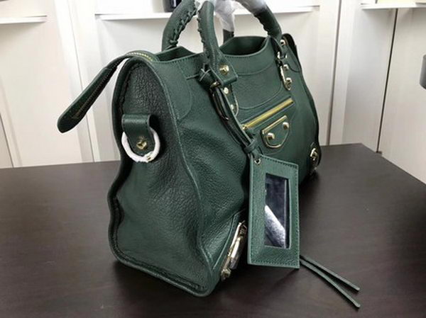 Balenciaga Giant City Gold Studs Handbag B084334 Green Balenciaga Giant City Gold Studs Handbag B084334 Green