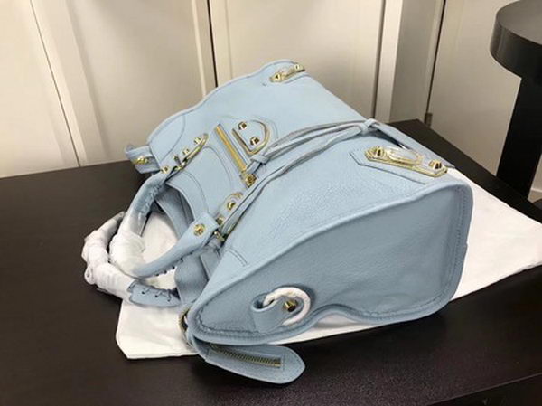 Balenciaga Giant City Gold Studs Handbag B084334 Light Blue Balenciaga Giant City Gold Studs Handbag B084334 Light Blue