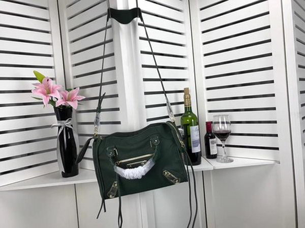 Balenciaga Giant City Gold Studs Handbag B084335 Green Balenciaga Giant City Gold Studs Handbag B084335 Green