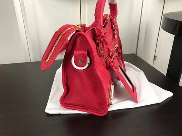 Balenciaga Giant City Gold Studs Handbag B084335 Red Balenciaga Giant City Gold Studs Handbag B084335 Red