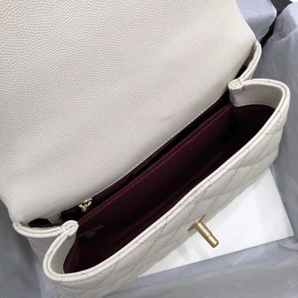 Chanel Classic Top Handle Bag White Cannage Pattern A92290 Wine Chanel Classic Top Handle Bag White Cannage Pattern A92290 Wine