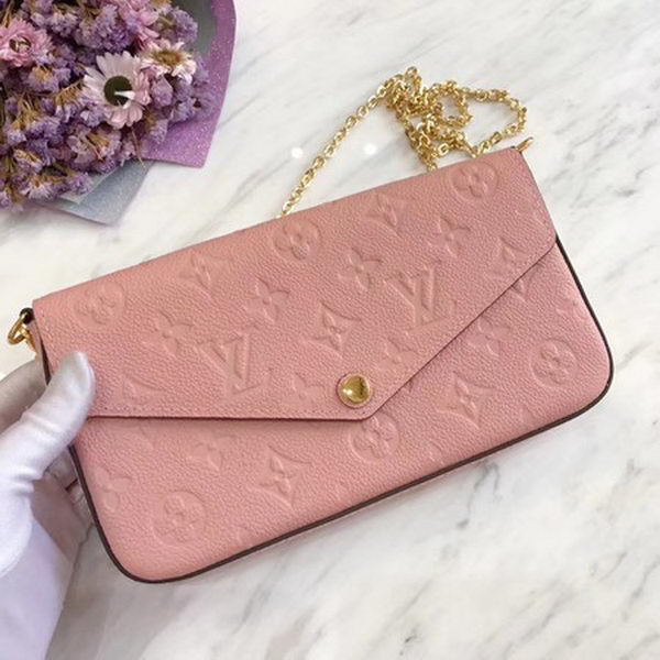 Louis Vuitton Monogram Empreinte POCHETTE FeLICIE M64064 Pink