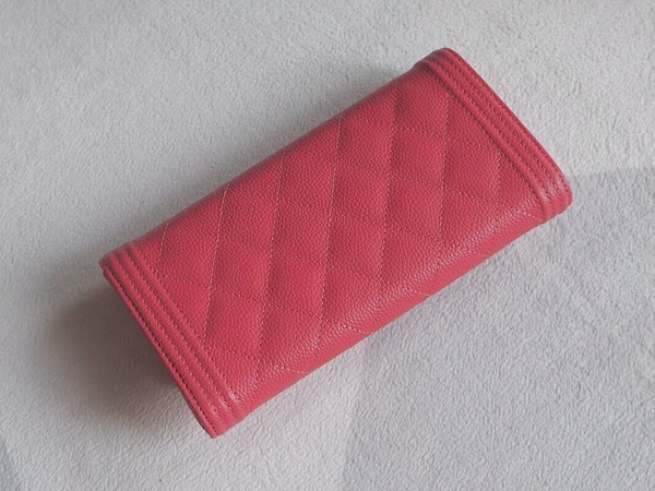 Chanel Boy Matelasse Long Wallet Calfskin Leather CHA5264 Pink Chanel Boy Matelasse Long Wallet Calfskin Leather CHA5264 Pink