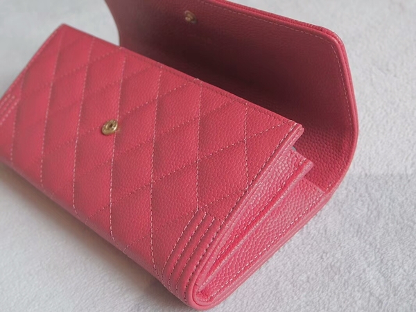 Chanel Boy Matelasse Long Wallet Calfskin Leather CHA5264 Pink Chanel Boy Matelasse Long Wallet Calfskin Leather CHA5264 Pink
