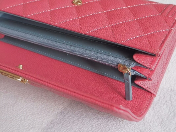 Chanel Boy Matelasse Long Wallet Calfskin Leather CHA5264 Pink Chanel Boy Matelasse Long Wallet Calfskin Leather CHA5264 Pink
