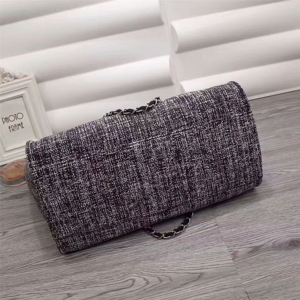 Chanel Canvas Leather Tote Shopping Bag 68047E Chanel Canvas Leather Tote Shopping Bag 68047E