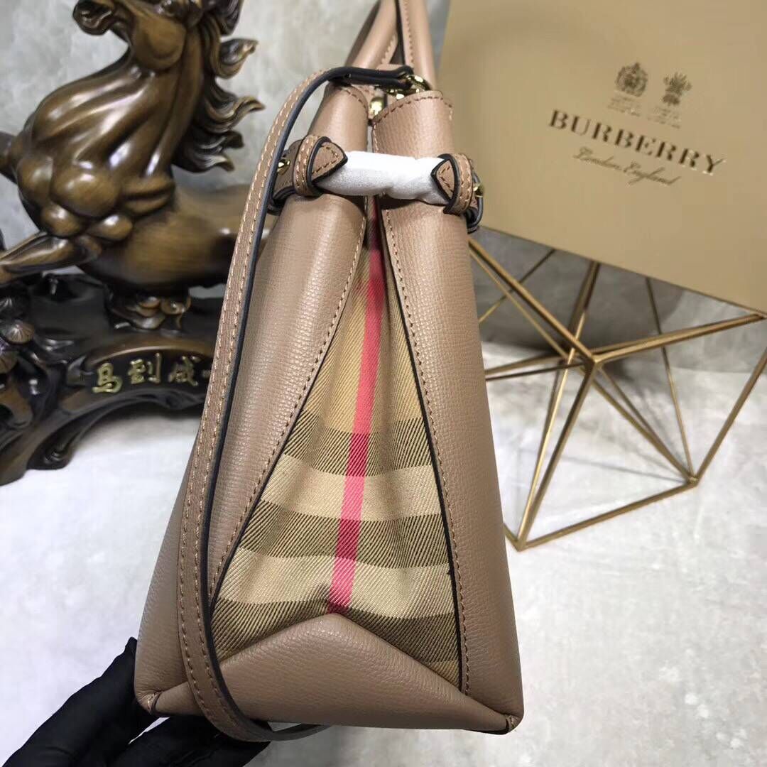 BurBerry Leather Tote Bag 5559 apricot BurBerry Leather Tote Bag 5559 apricot