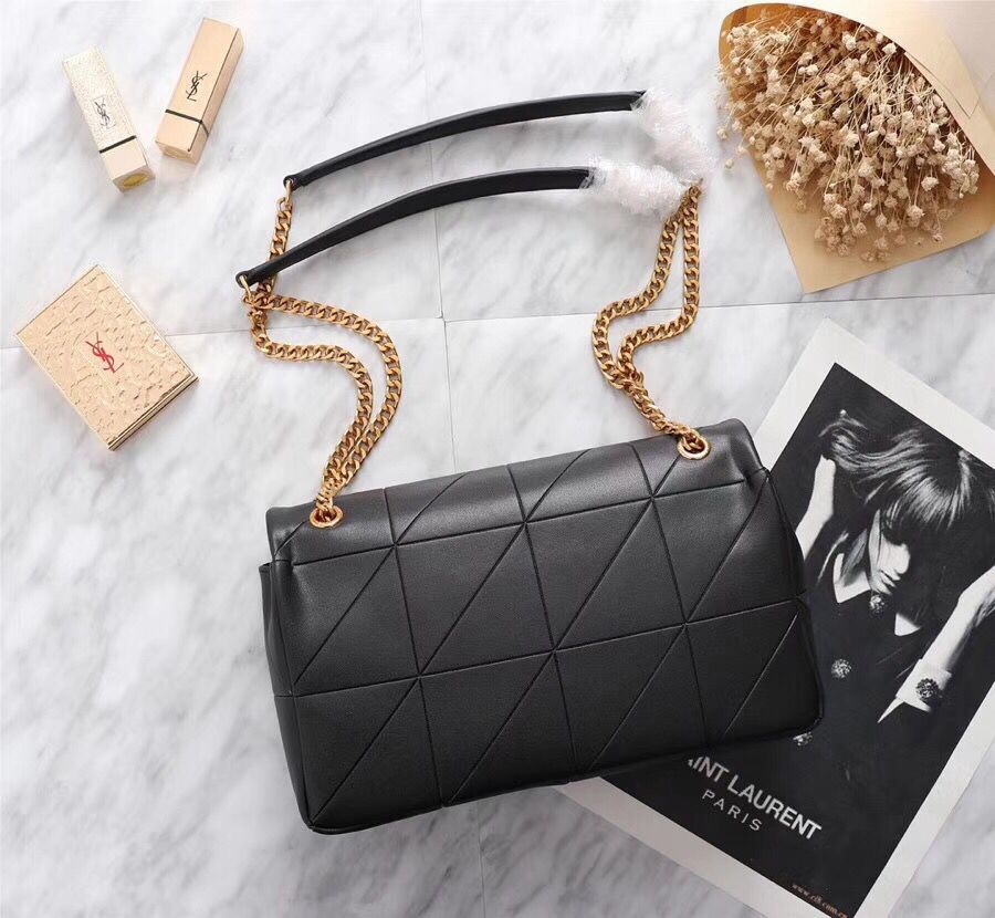 SAINT LAURENT Jamie monogram leather shoulder bag 2833 black SAINT LAURENT Jamie monogram leather shoulder bag 2833 black