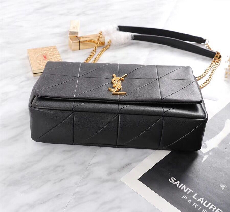 SAINT LAURENT Jamie monogram leather shoulder bag 2833 black SAINT LAURENT Jamie monogram leather shoulder bag 2833 black