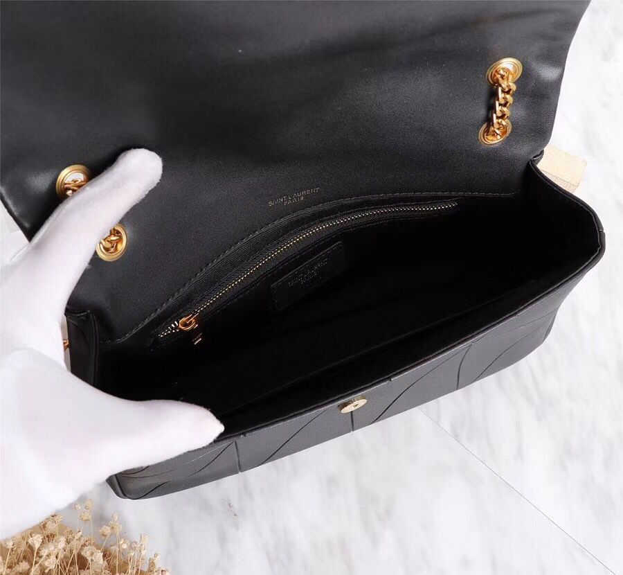 SAINT LAURENT Jamie monogram leather shoulder bag 2833 black SAINT LAURENT Jamie monogram leather shoulder bag 2833 black