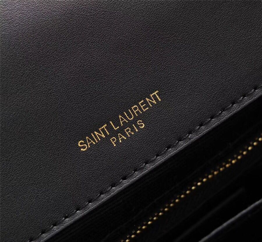 SAINT LAURENT Jamie monogram leather shoulder bag 2833 black SAINT LAURENT Jamie monogram leather shoulder bag 2833 black
