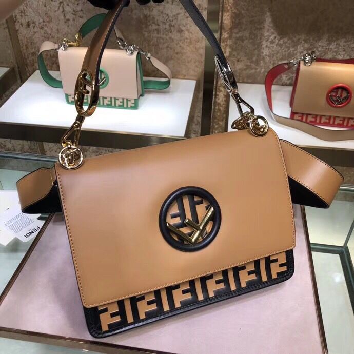 Fendi Calfskin Leather Flap Shoulder Bag 6886 brown Fendi Calfskin Leather Flap Shoulder Bag 6886 brown