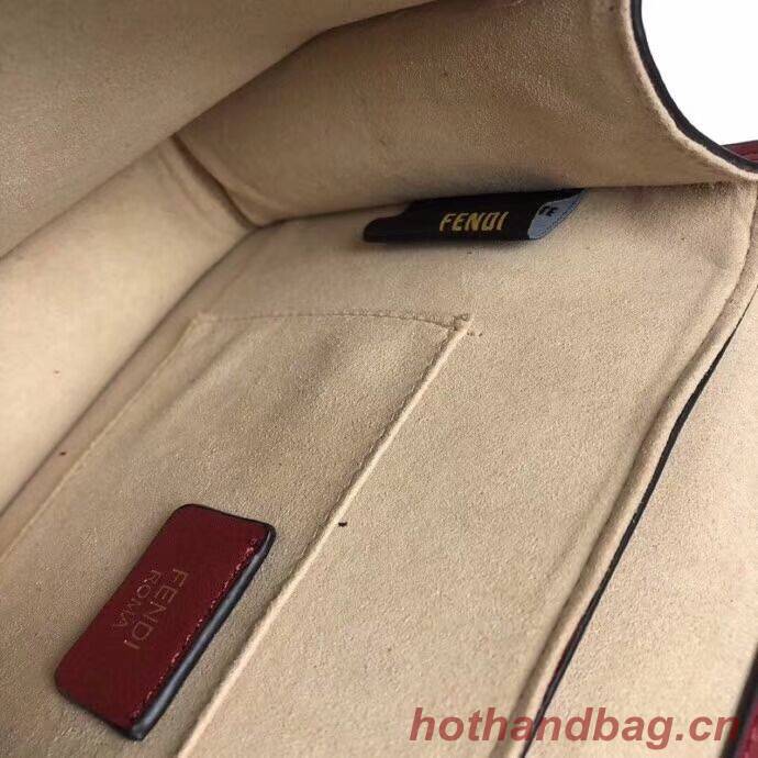 FENDI Kan I Leather Shoulder Bag F9235 red FENDI Kan I Leather Shoulder Bag F9235 red