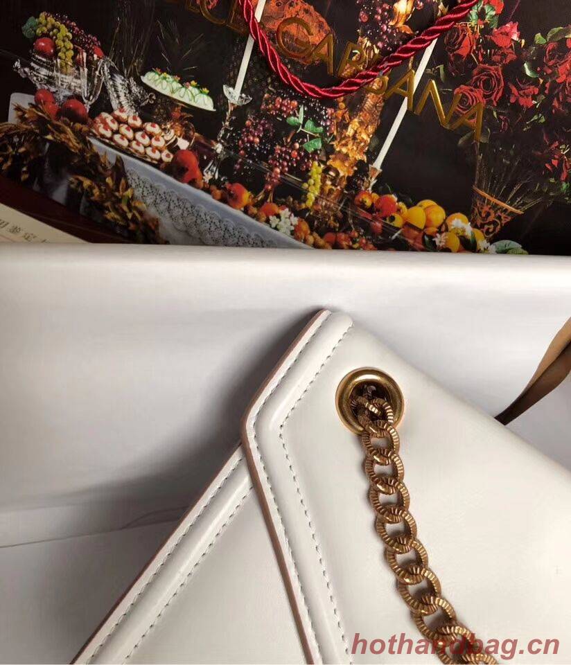 Dolce & Gabbana Calfskin Leather 4046 white Dolce & Gabbana Calfskin Leather 4046 white
