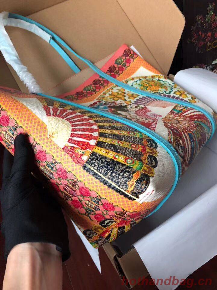 Dolce & Gabbana Medium Chrysanthemum Leather Bag 4141 blue Dolce & Gabbana Medium Chrysanthemum Leather Bag 4141 blue