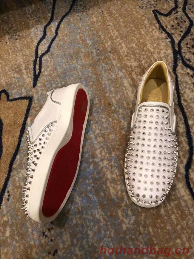 CHRISTIAN LOUBOUTIN Pik Boat glitter leather sneakers CL1028 CHRISTIAN LOUBOUTIN Pik Boat glitter leather sneakers CL1028
